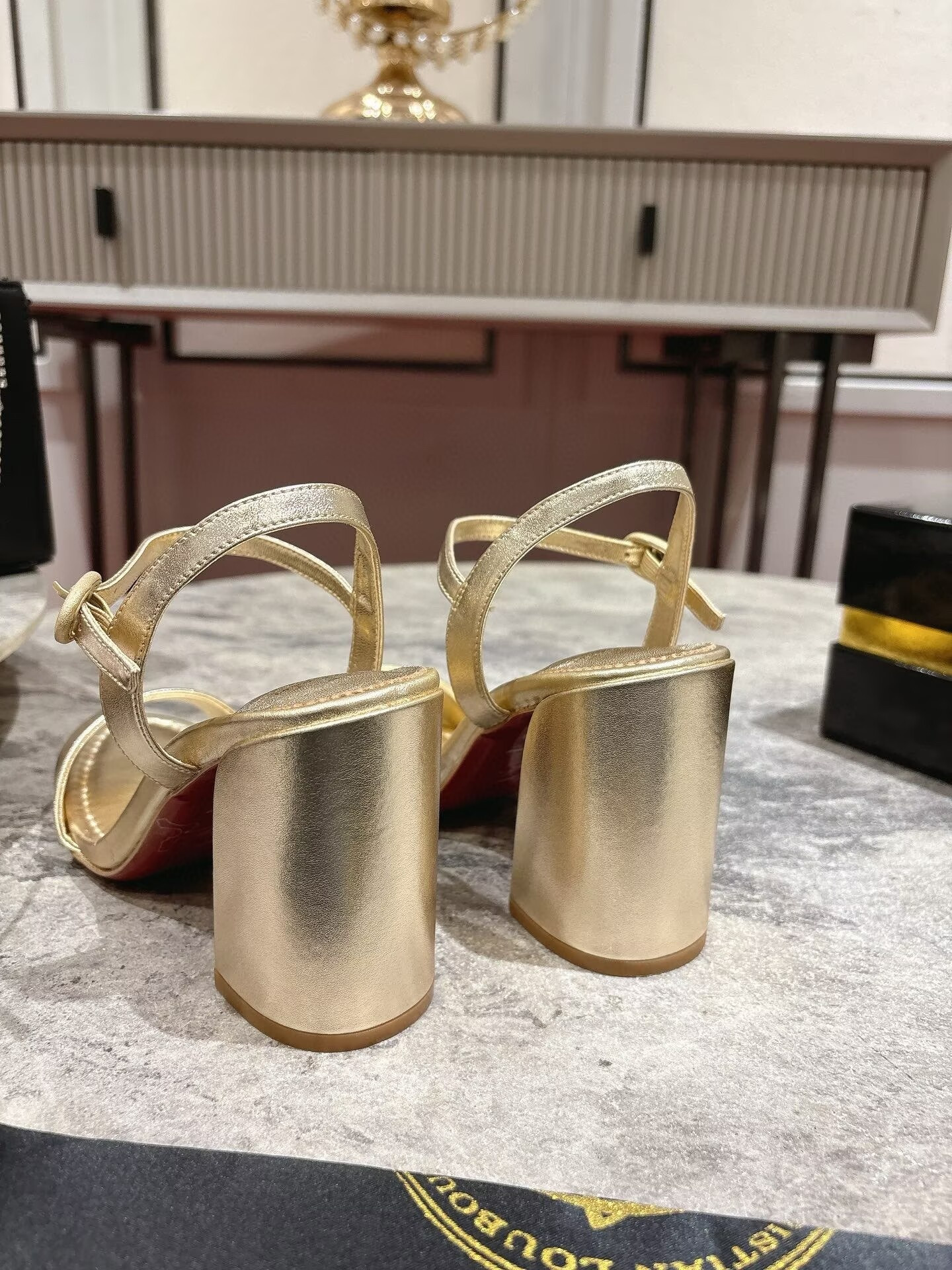 ua chr1st1an louboutin miss jane leather sandals(cusT0mized, no exchange no return, about 15 days)