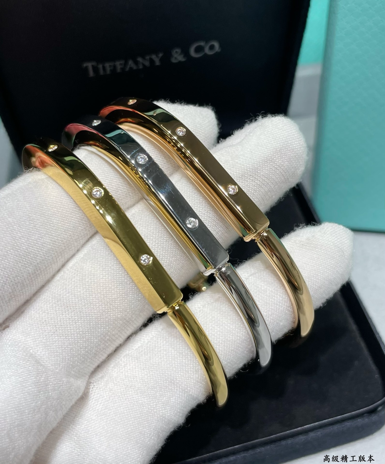 t*f*ny & co. lock D1am0nd alternating bracelet