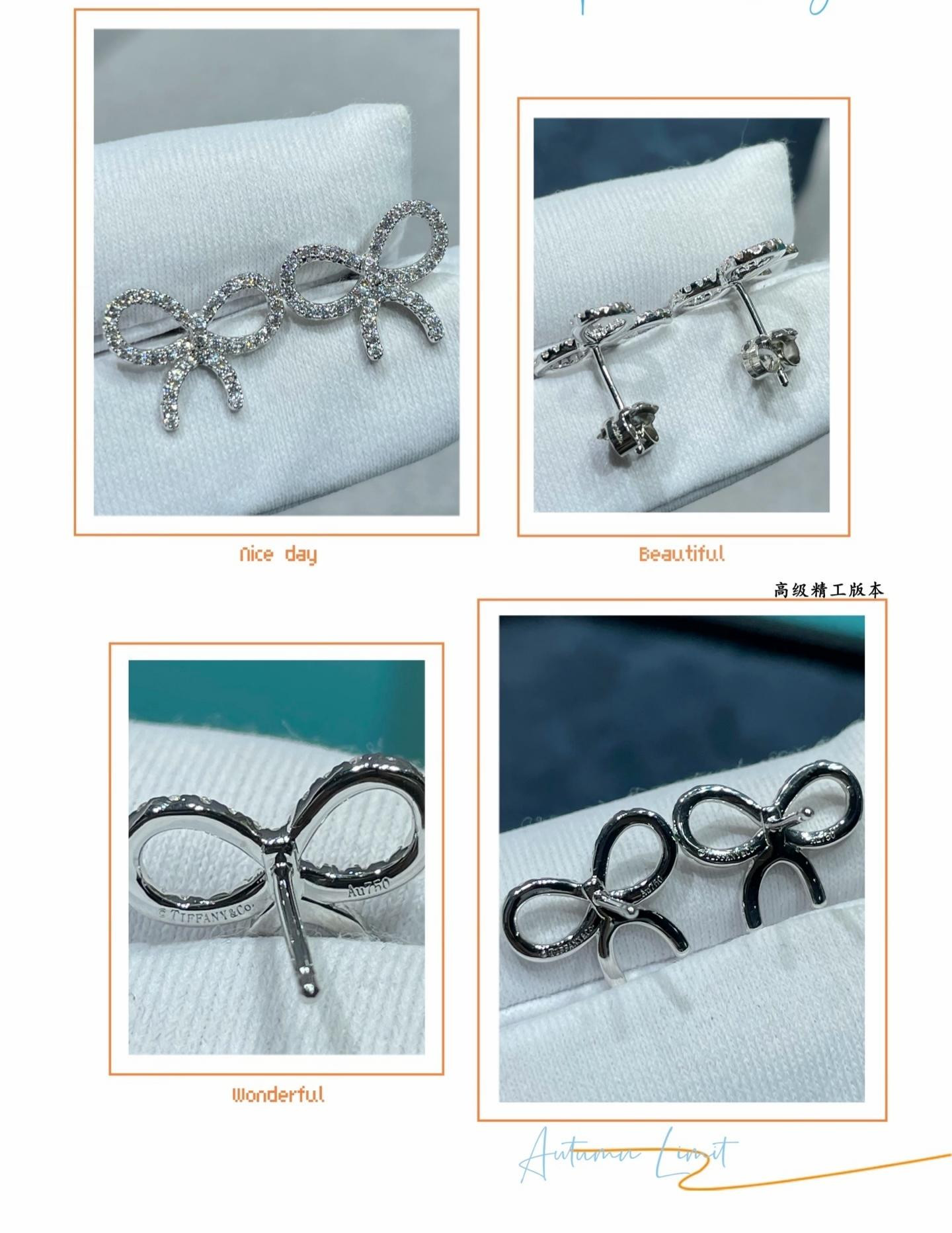 t*f*ny & co. D1am0nd-encrusted bow stud earrings