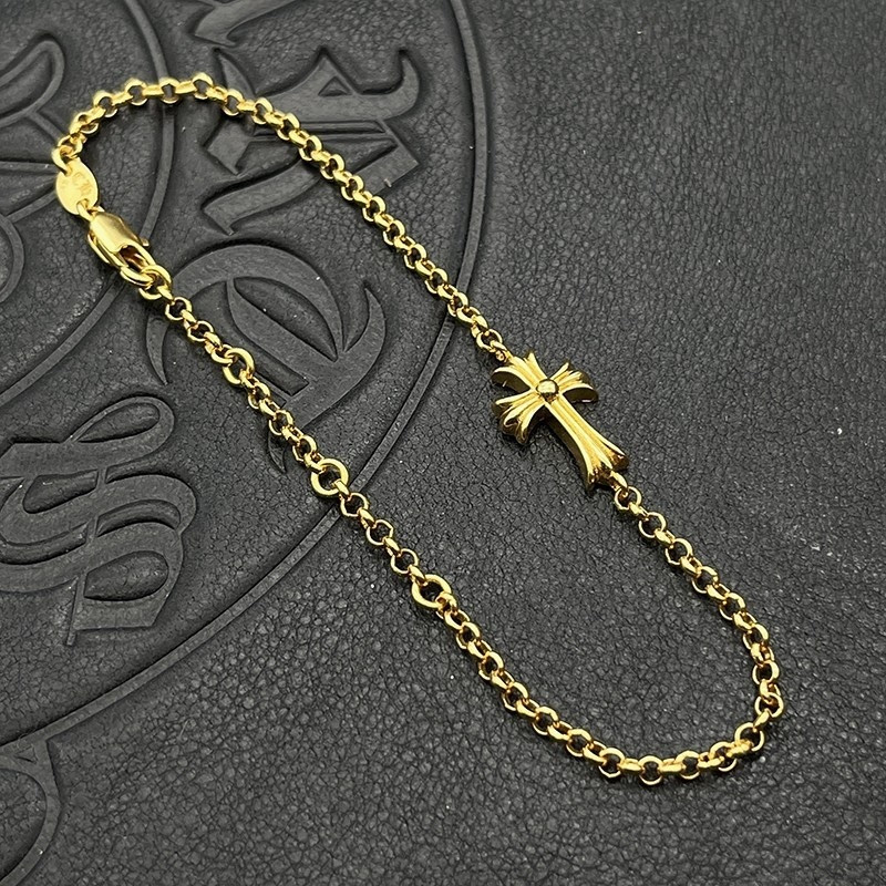 Ch*0me He**ts Cross Bracelet