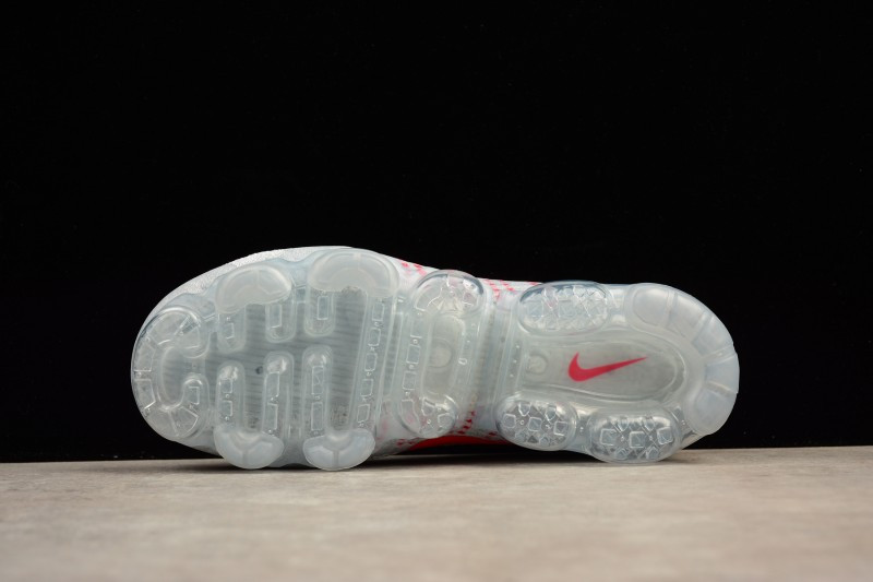 UA Nike Air Vapormax Flyknit Pure Platinum University Red Shoes