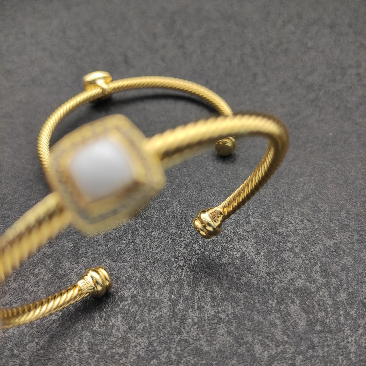 dau1d Yvrm*n 4mm square d1am0nd bracelet (wrist circumference 15-20cm)