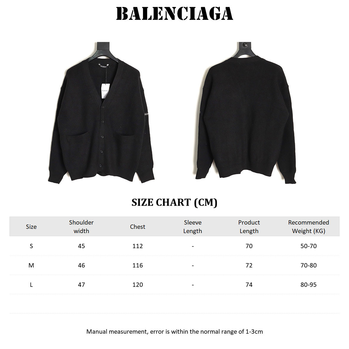 Ba1en*iaga 24FW Cardigan Sweaters
