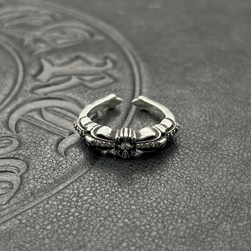 Ch*0me He**ts Open-ended Small Cross Ring