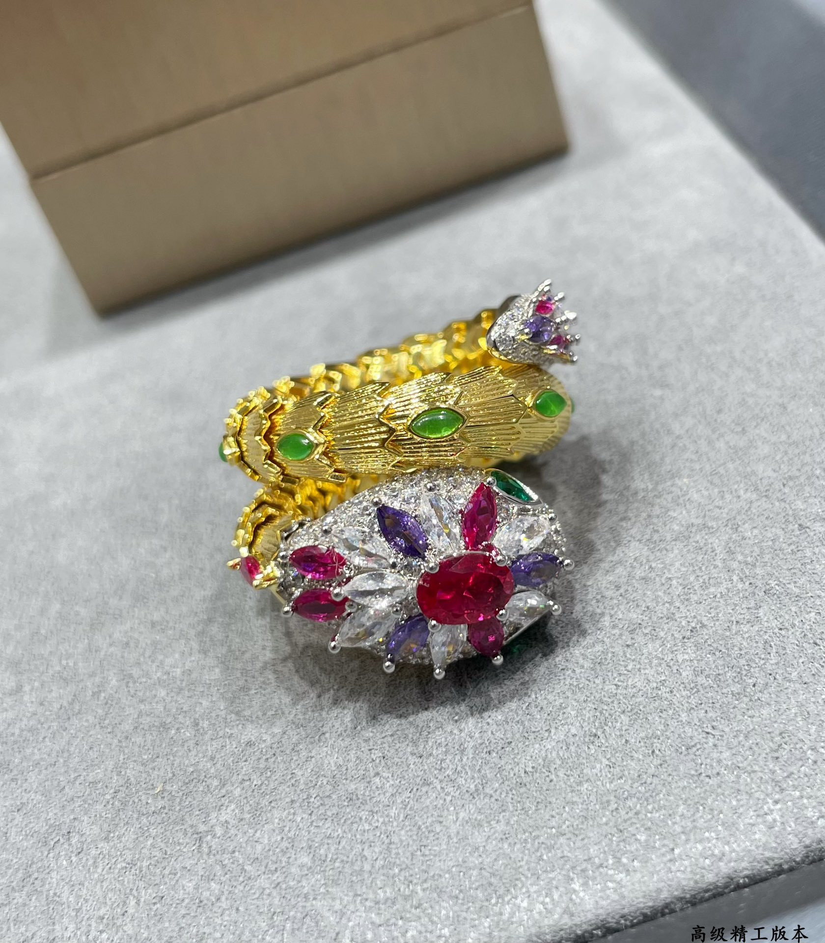 Bv1g*ai D1am0nd Princess Snake Ring