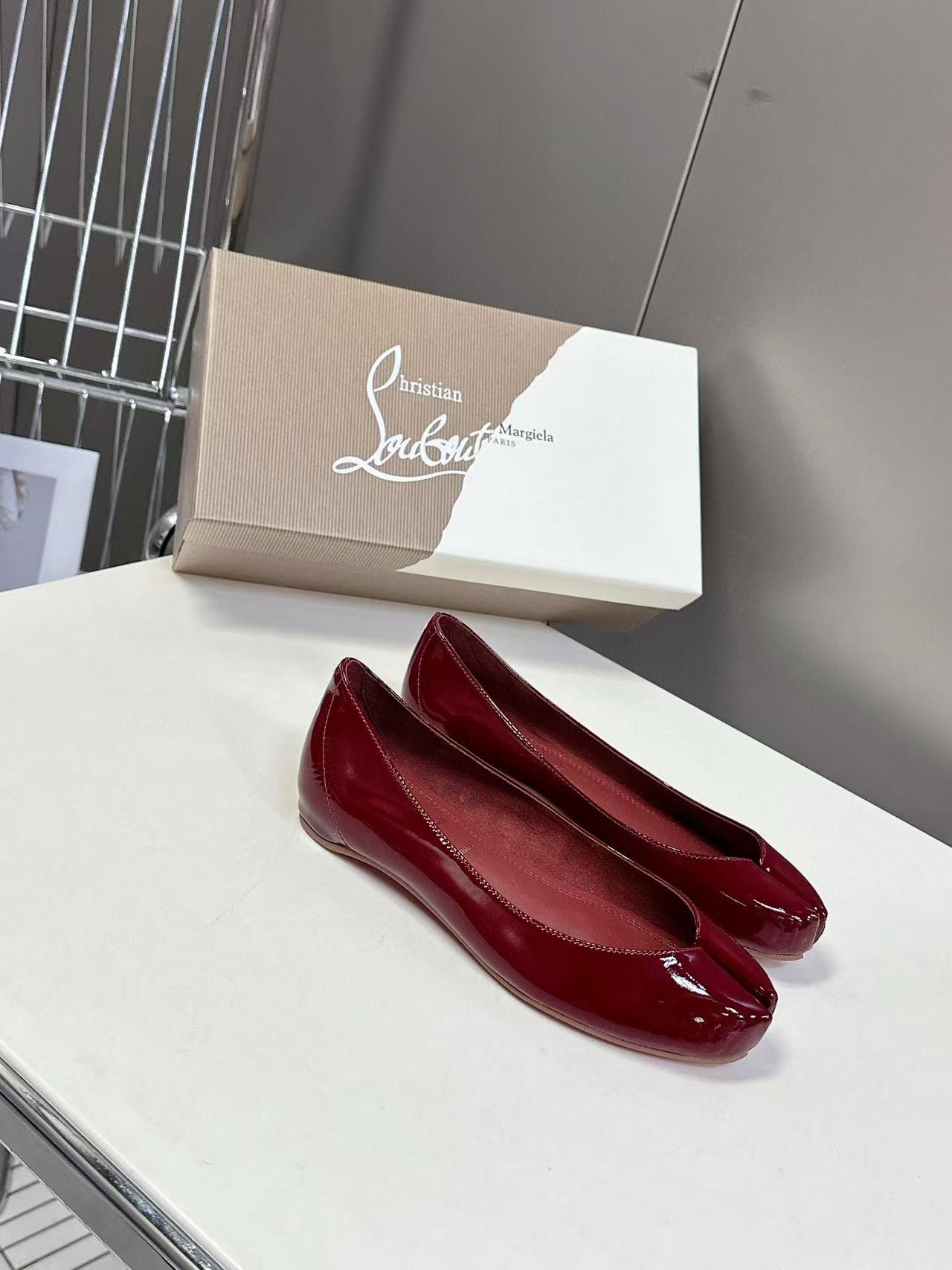 UA Chr1st1an Louboutin Marlougiela Ballerinas Patent calf leather