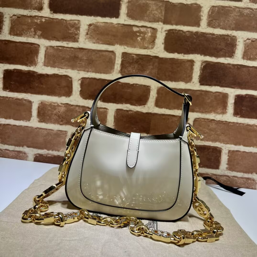 Gvc*1 mini jackie 1961 patent leather shoulder bag 19x13x3cm