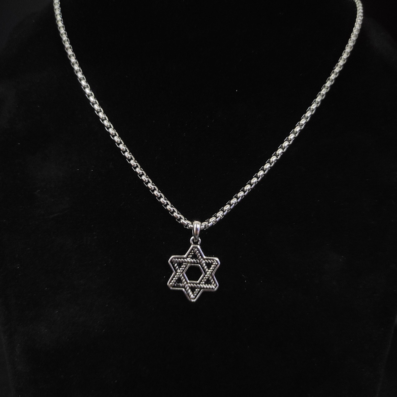 dau1d Yvrm*n star of dau1d necklace(chain length 50+5cm delay chain chain thickness 3mm)