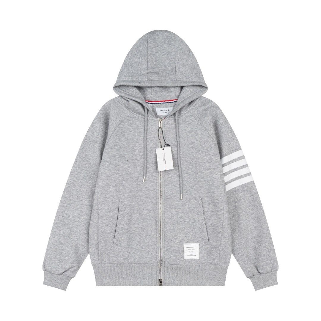 Thom Browne TB Grey 4 Bar Coats