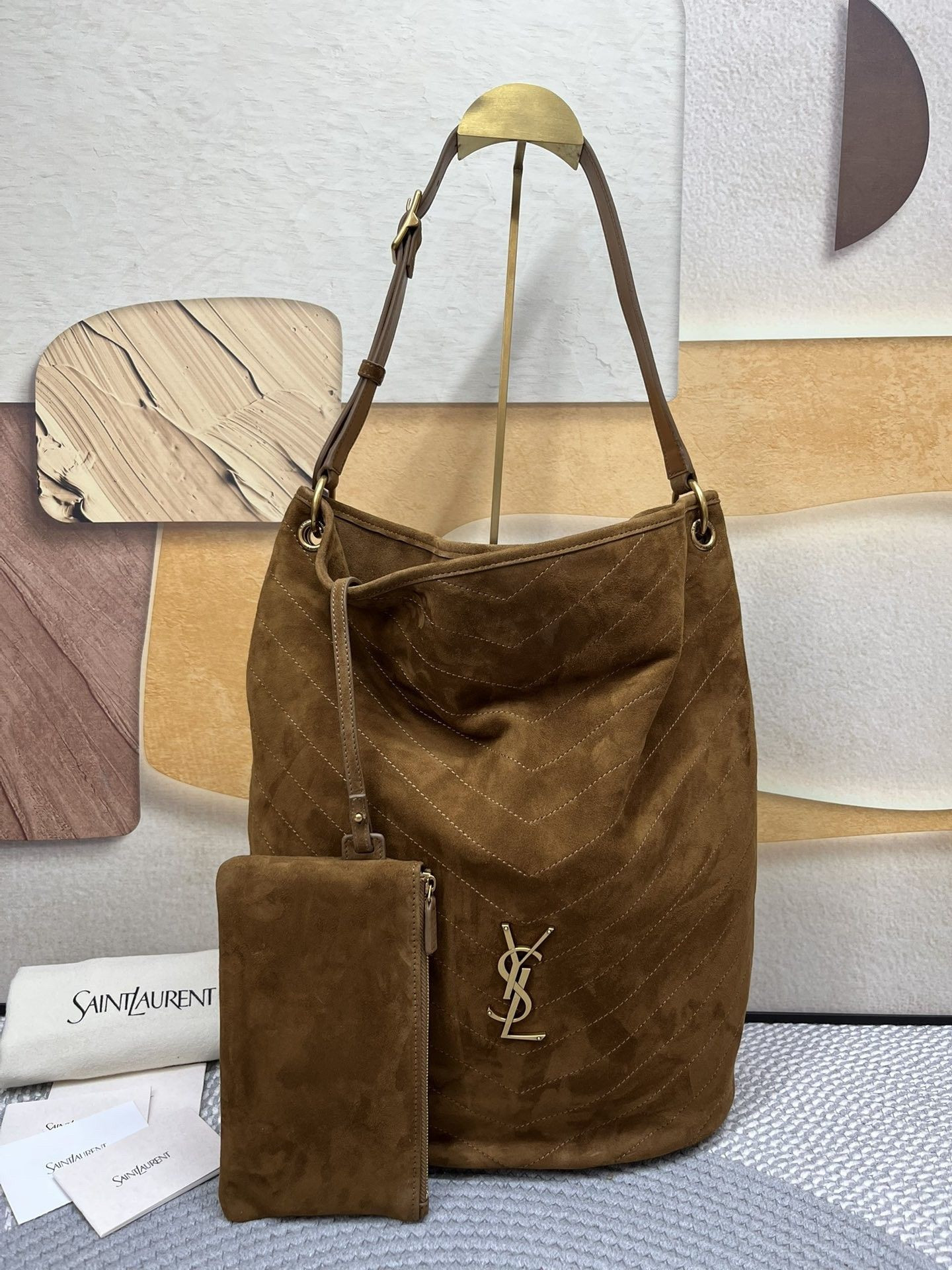 Y51 NIKI S*pple Bucket In Suede 33x16x40cm
