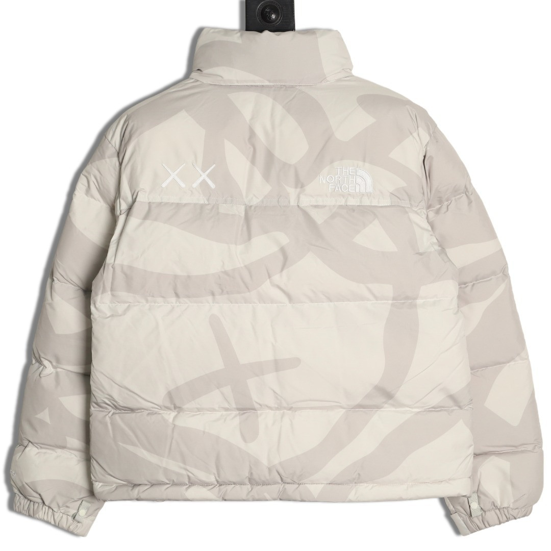 the n0r*h Fa*e x kaws short puffer jacket