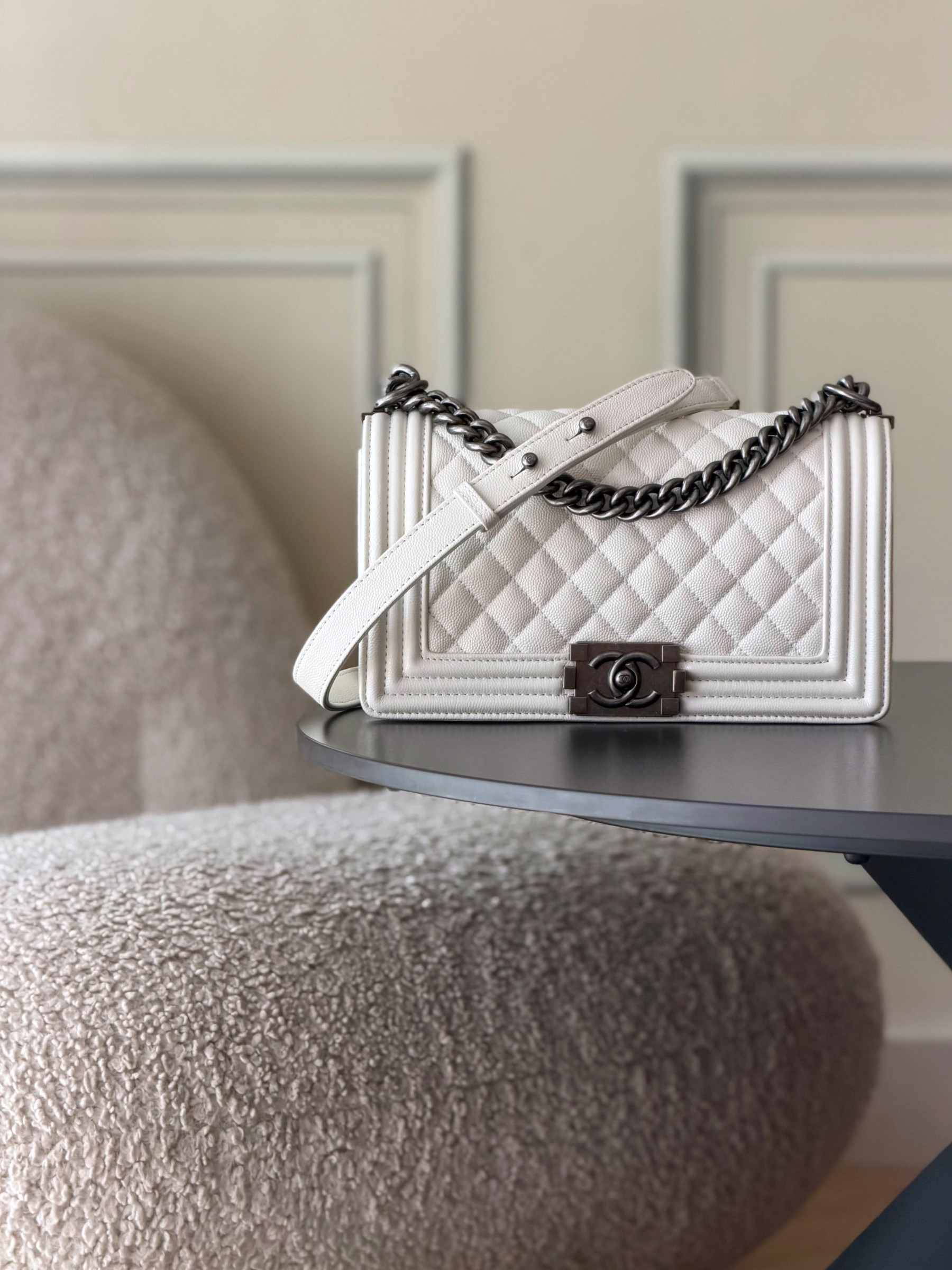 Ch**el Boy Handbag 15x25x9cm