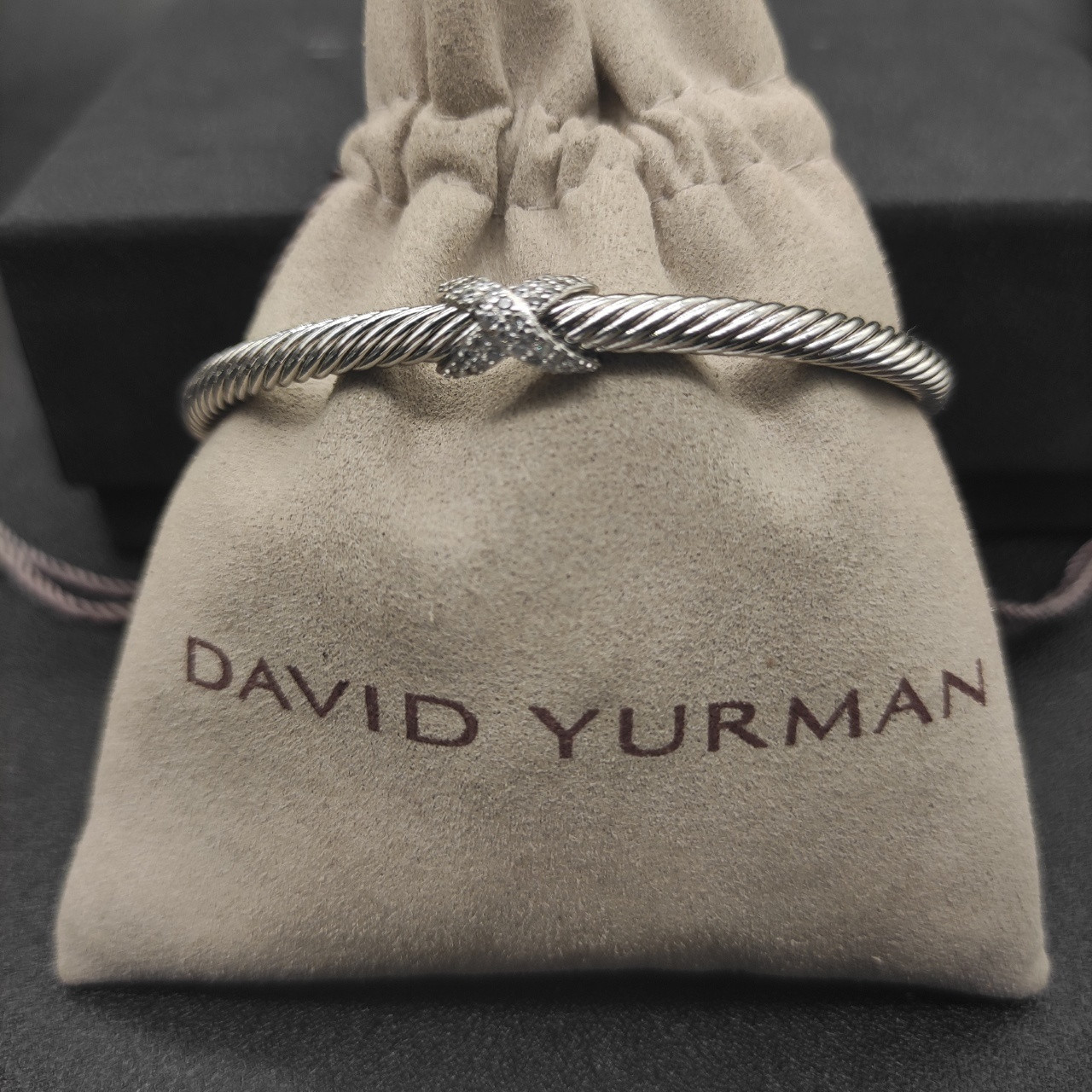 dau1d Yvrm*n 4mm full d1am0nd x bracelet (wrist circumference 15-20cm)