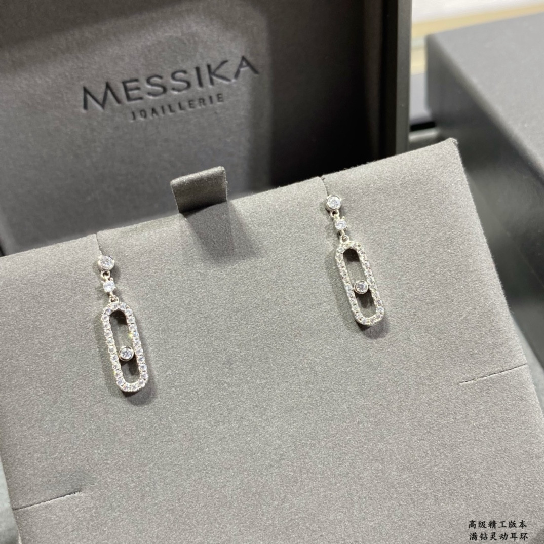 Mes1kaa full d1am0nd moving earrings
