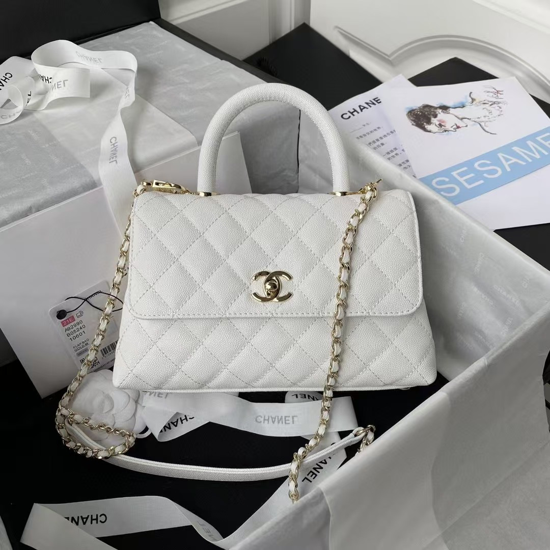 Ch**el Coco Handle Bag A92990 24x10x14CM