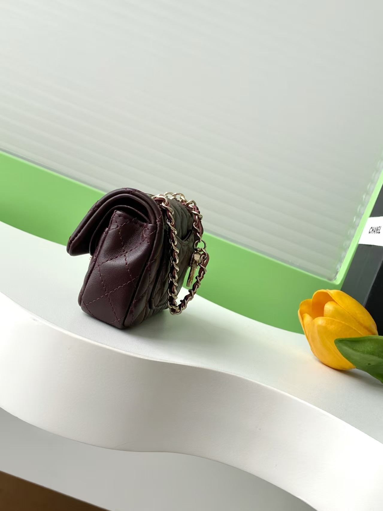 Ch**el classic mini bag with hook 8x12.5x5cm