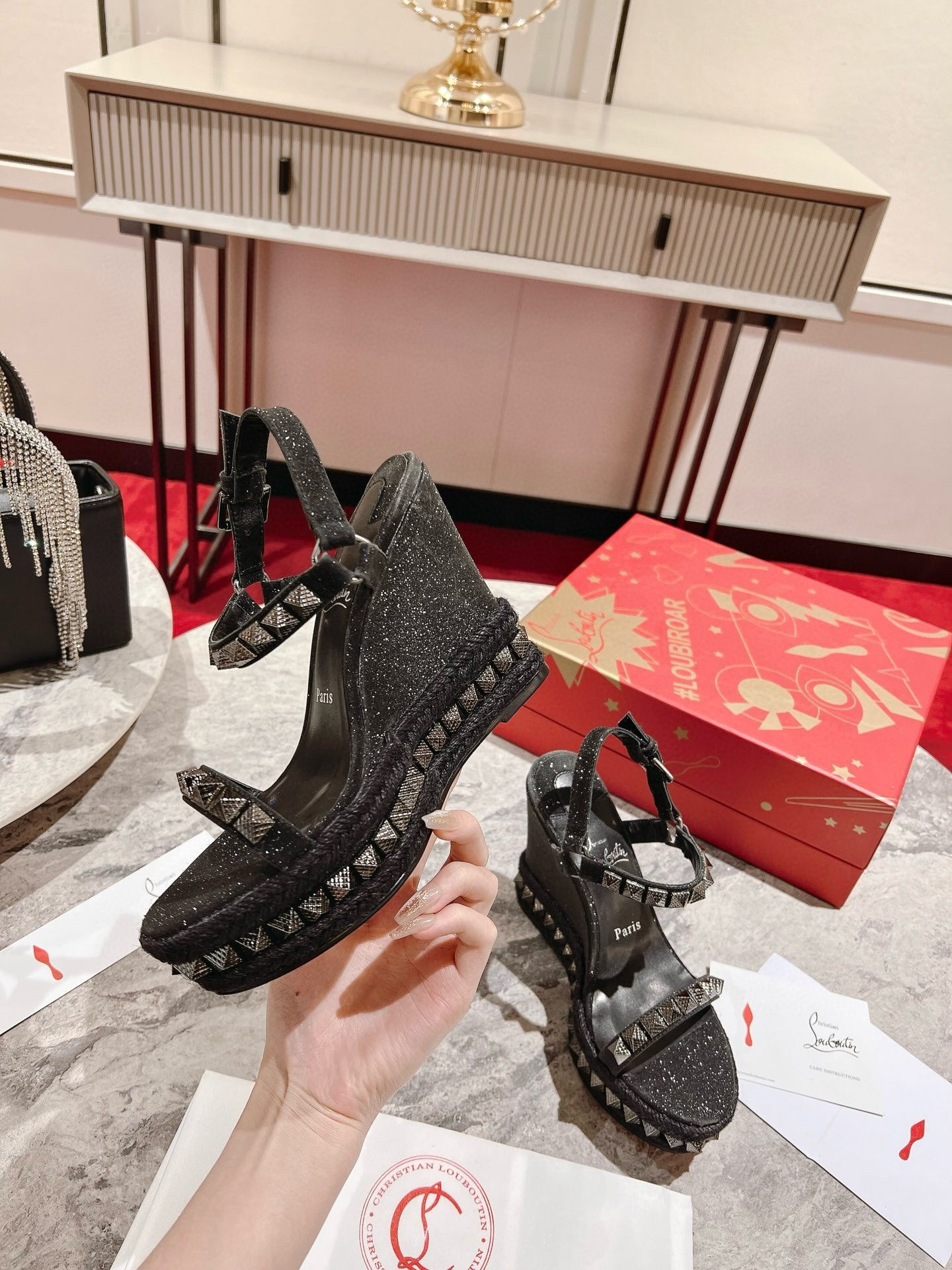 ua Chr1st1an louboutin pyraclou 120 mm espadilles