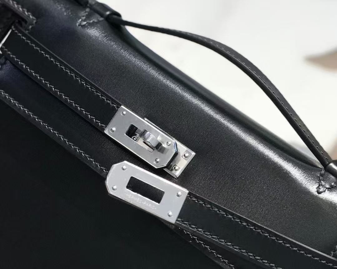 H**me5 Kelly 22 Mini Box Leather 22x7x13cm