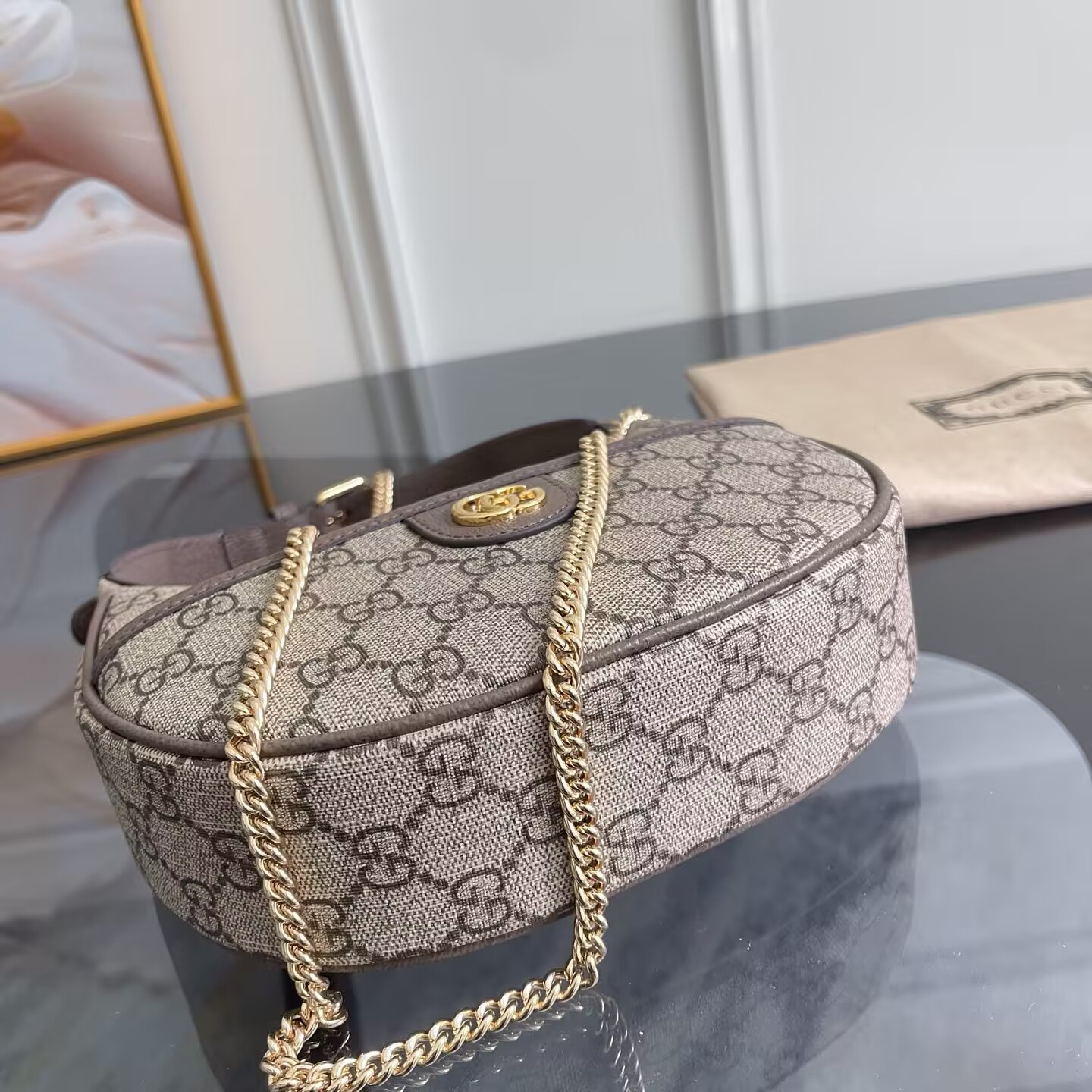 Gvc*1 ophidia mini gg canvas shoulder bag 20x14.5x4cm