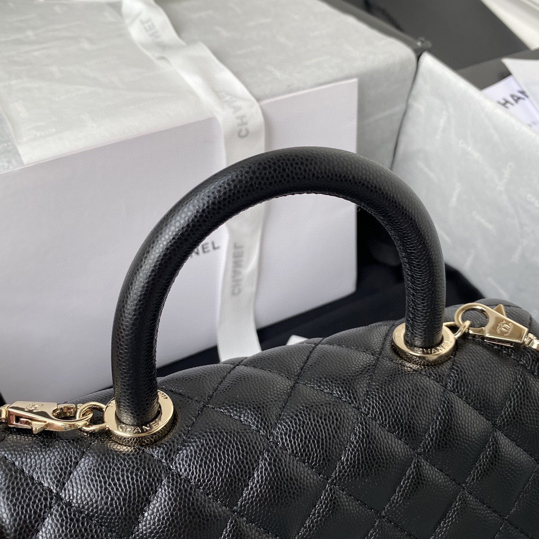 Ch**el Coco Handle Bag A92990 24x14x10cm