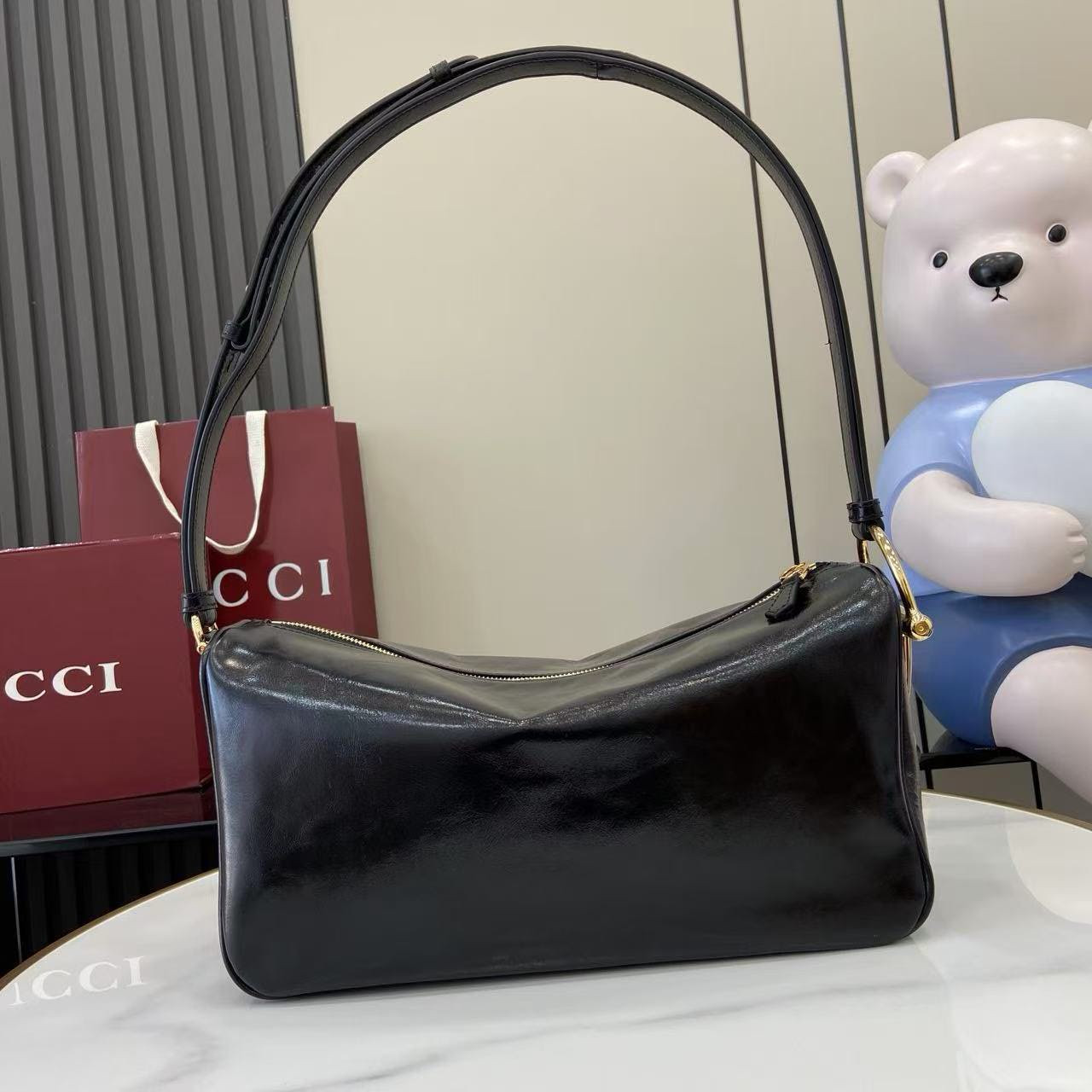Gvc*1 Half Horsebit Medium Shoulder Bag Without Box 31.5x17x12cm