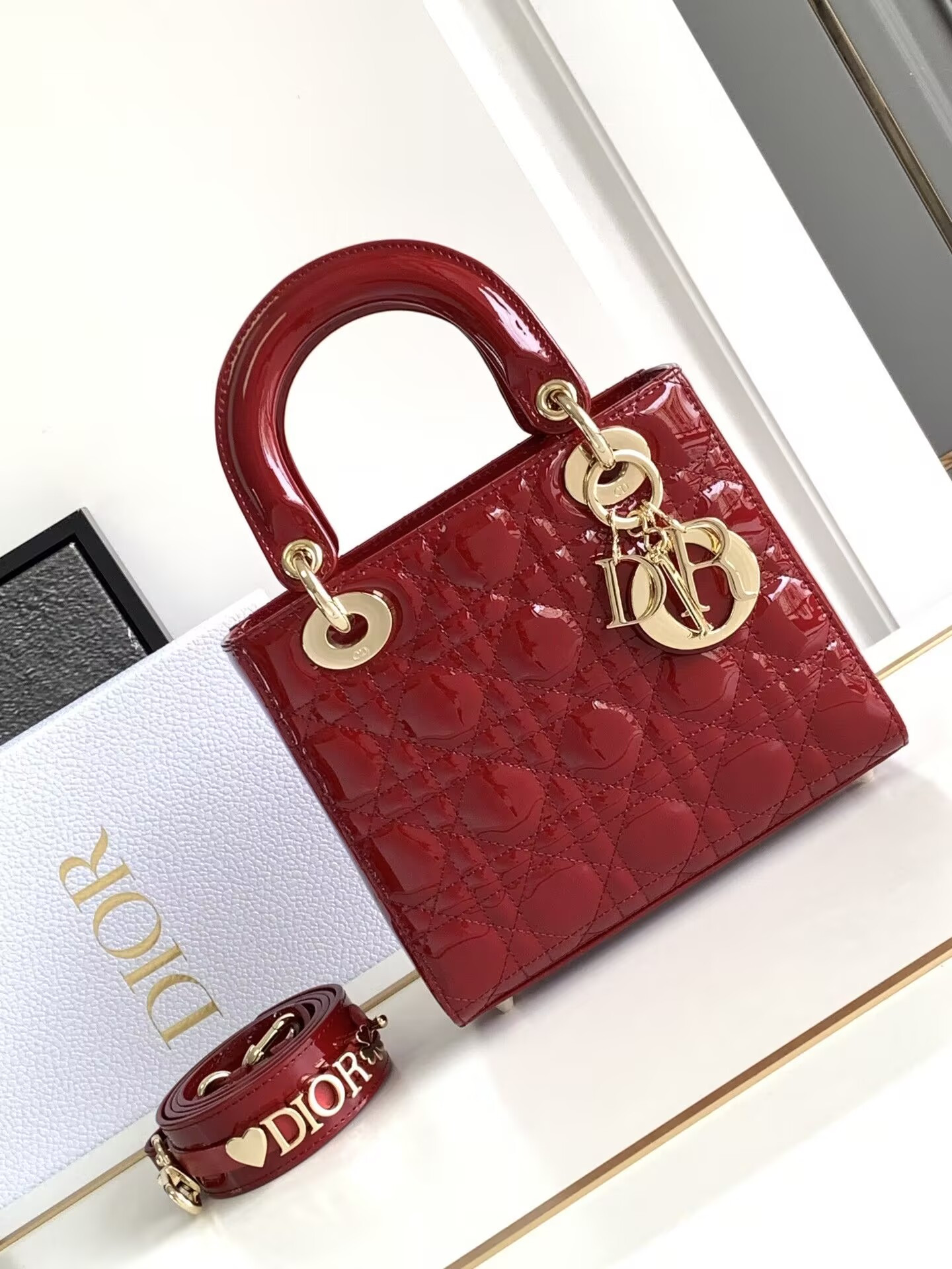 Small Lady D10r My ABCD10r Bag Red Patent 8 x 6.5 x 3 inches