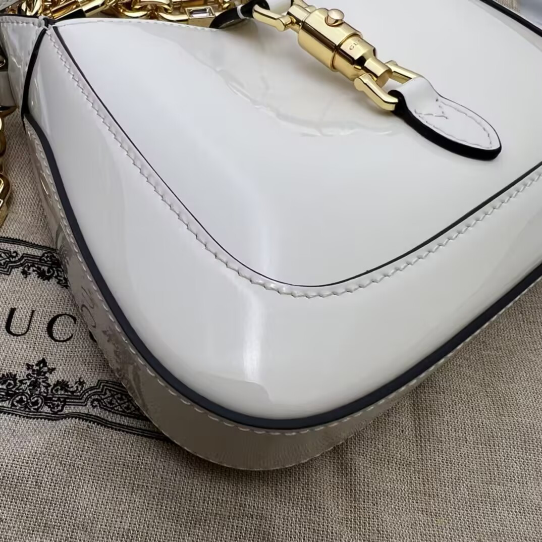 Gvc*1 mini jackie 1961 patent leather shoulder bag 19x13x3cm