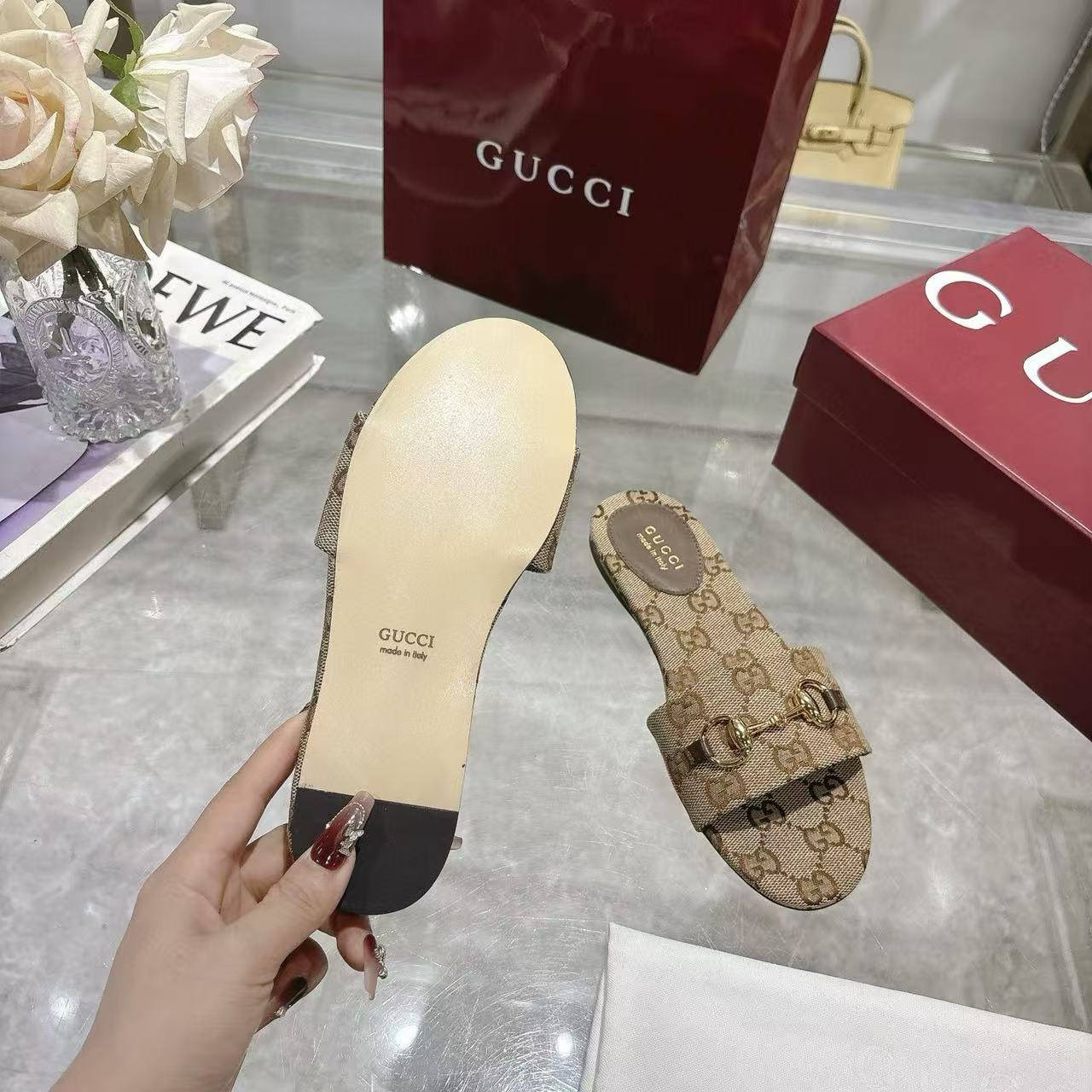 UA Gvc*1 GG Canvas Siaga Slide Sandals