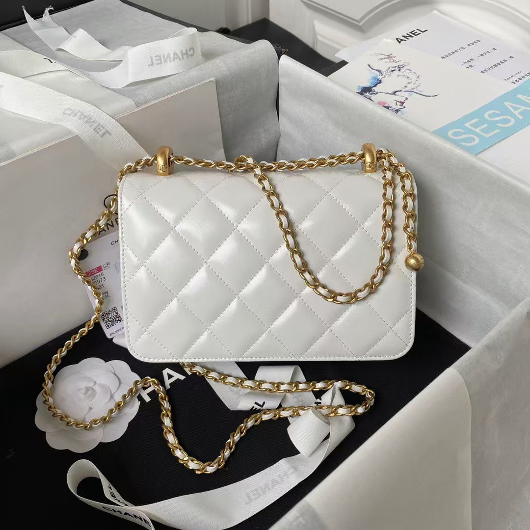 Ch**el 24C Flap Bag AS2649 12x19x8cm