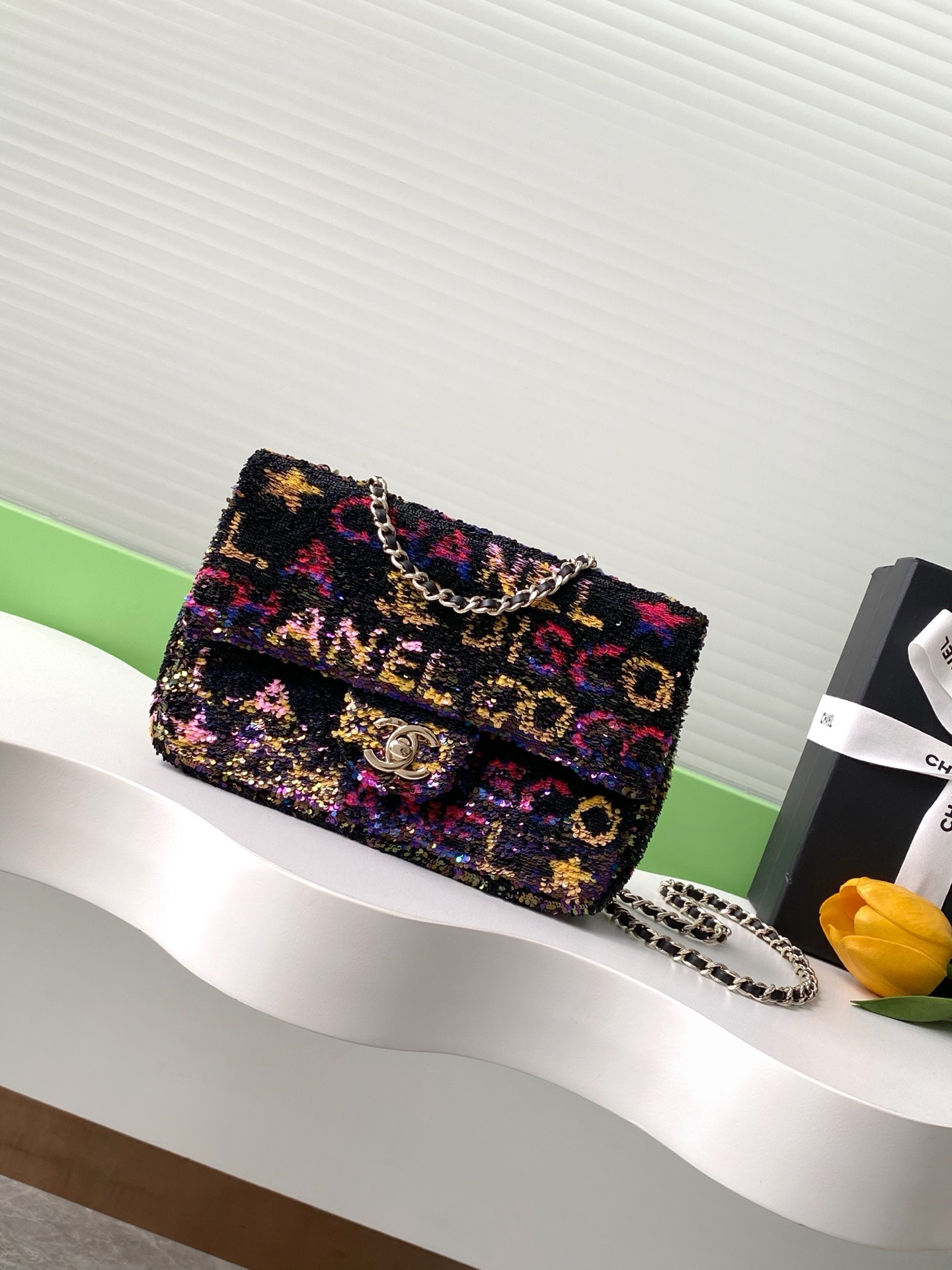 Ch**el Flap Bag 14x21x8cm