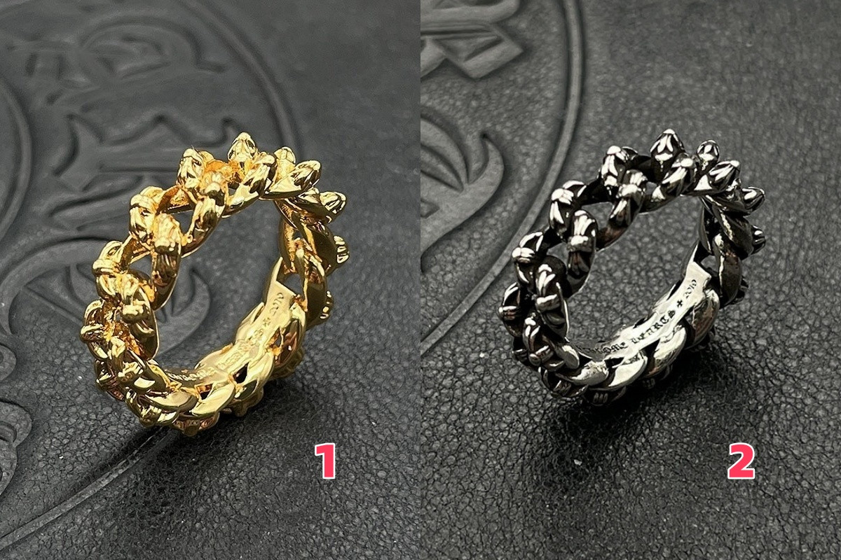 Ch*0me He**ts Twisted Chain Ring