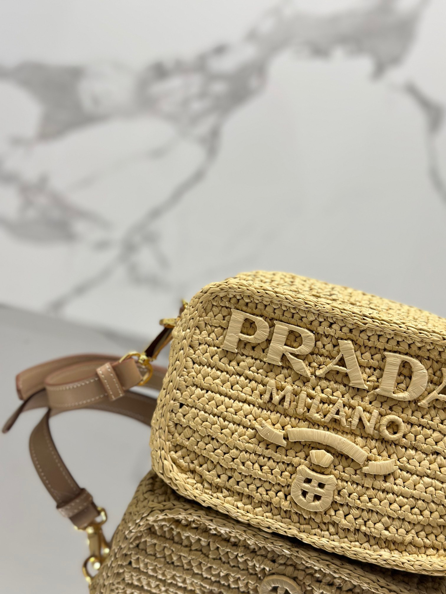 Pra*a Crochet Pra*a Brique bag Color  Natural