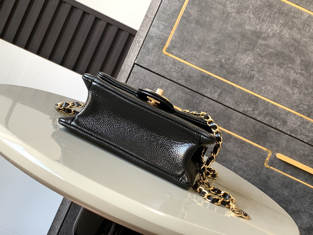 Ch**el MINI FLAP BAG 13 × 17.5 × 6 cm