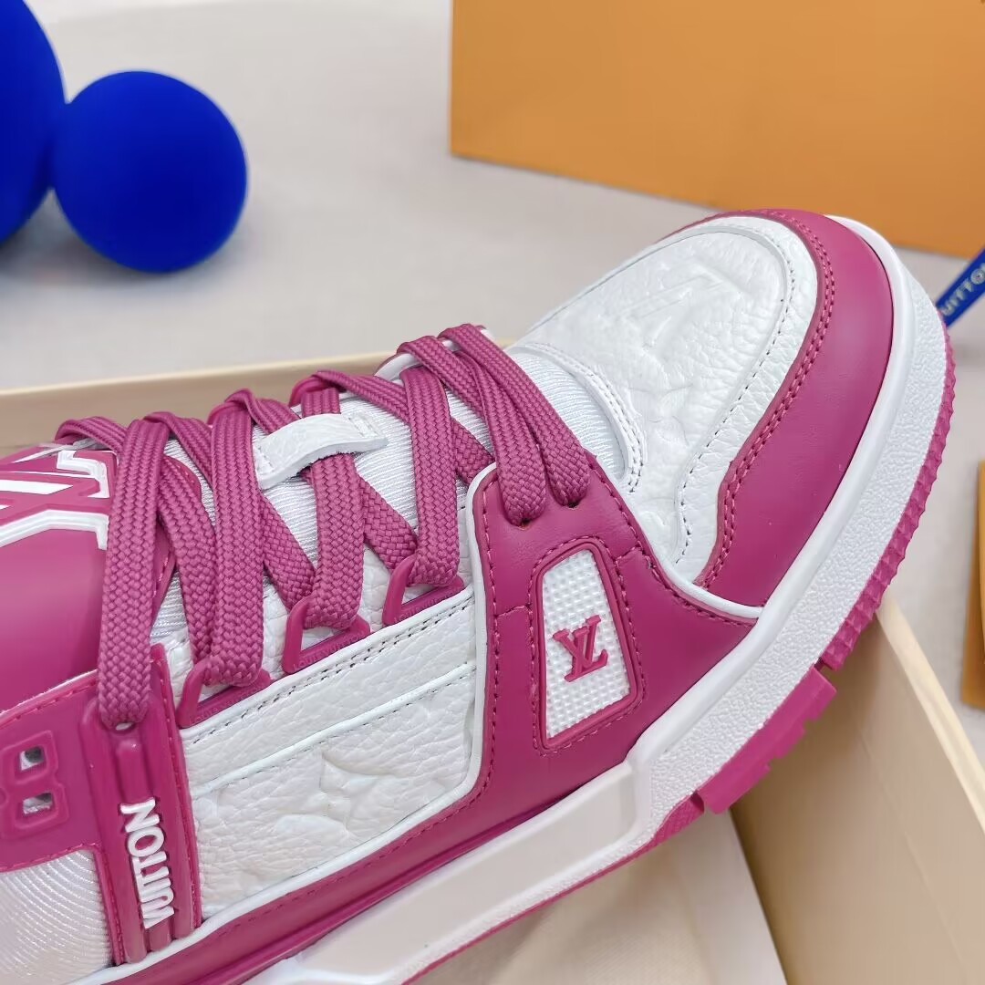 UA L0vis Vvtt0n LV Trainer Low White Fuchsia