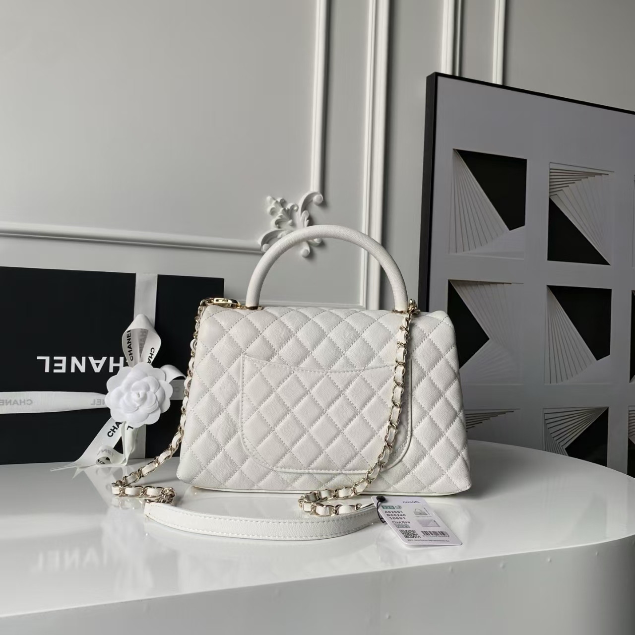 Ch**el coco handle bag