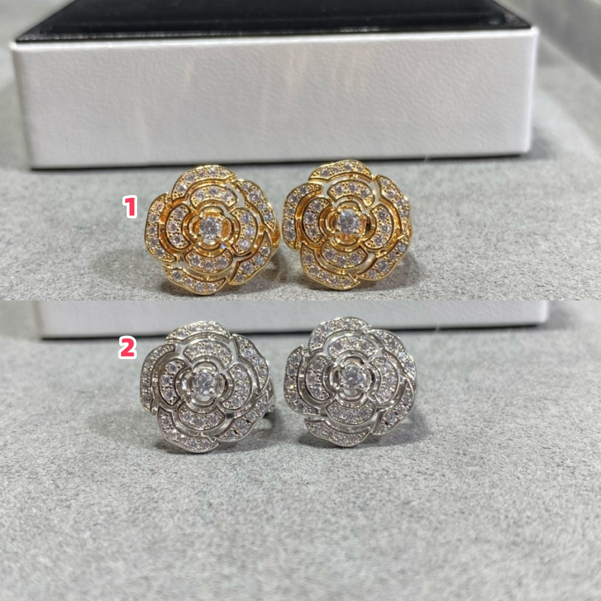 Ch**el Camellia Earrings