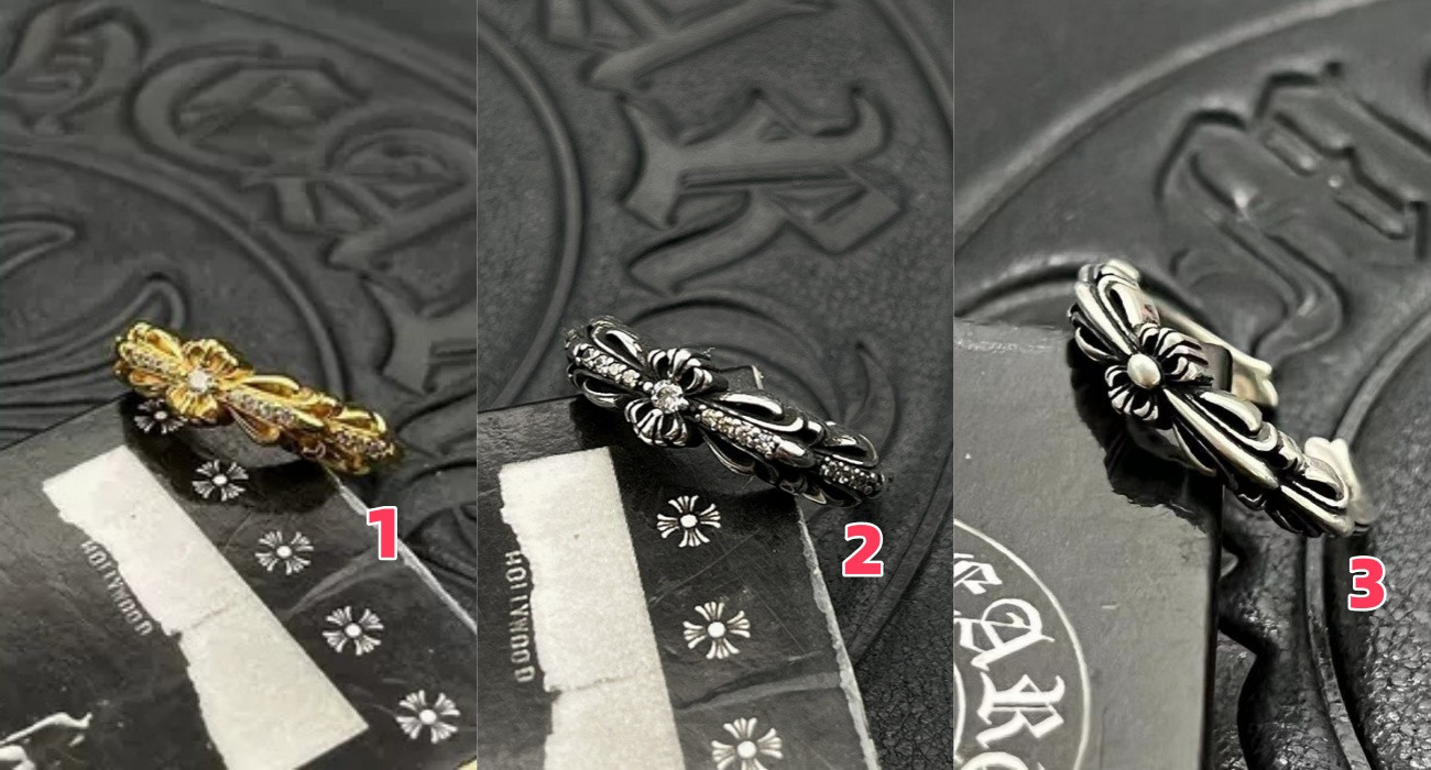 Ch*0me He**ts Open-ended Small Cross Ring