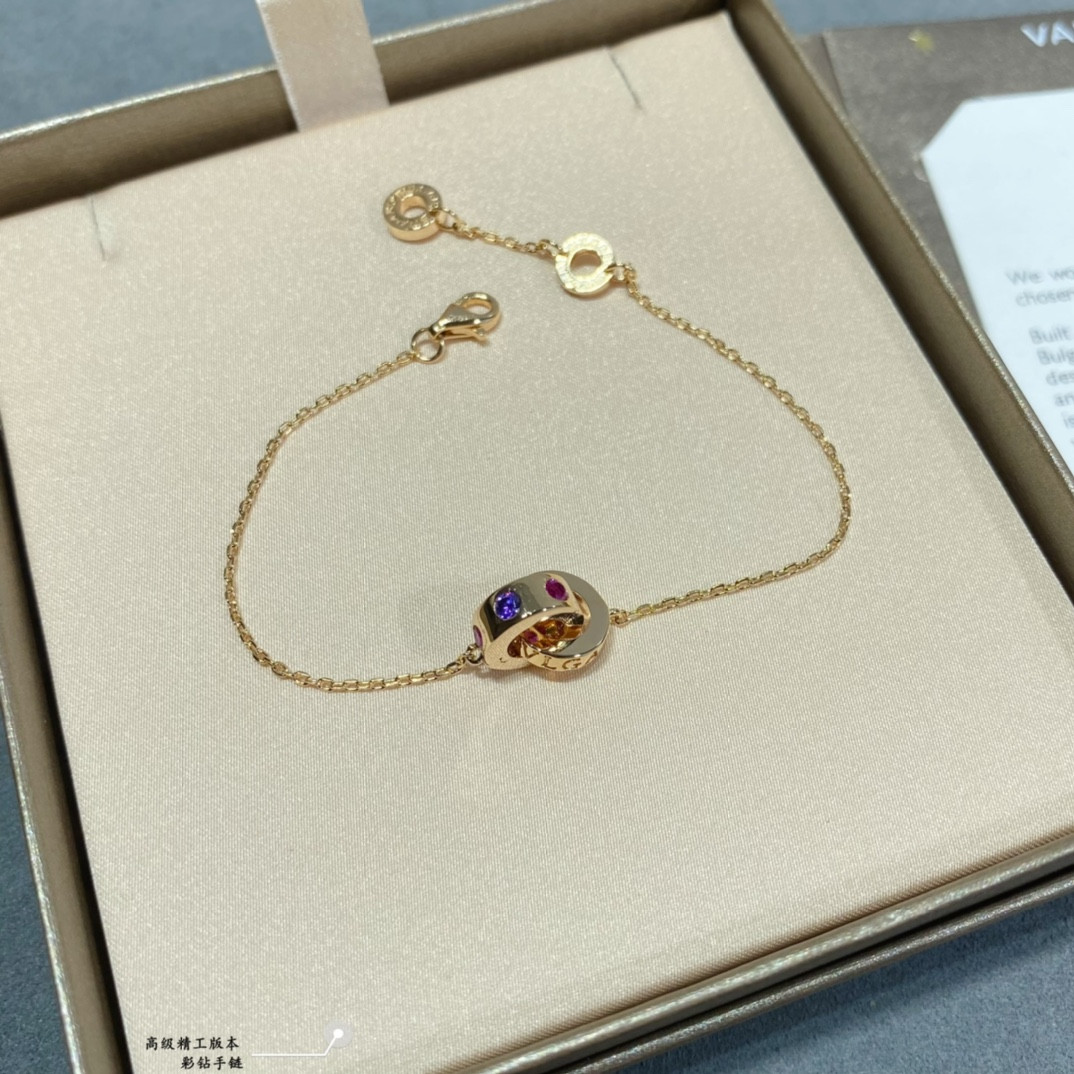 Bv1g*ai Colored D1am0nd Bracelet