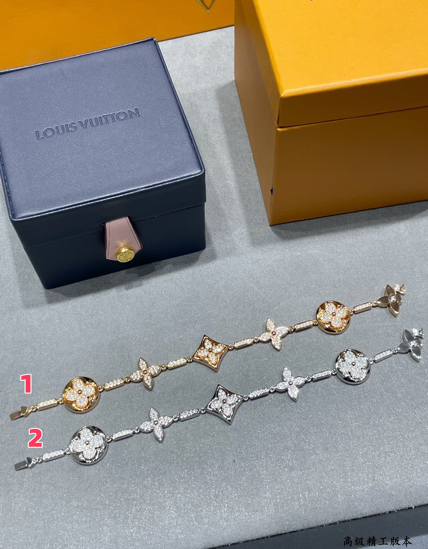 L0vis Vvtt0n Large six-flower full D1am0nd Bracelet