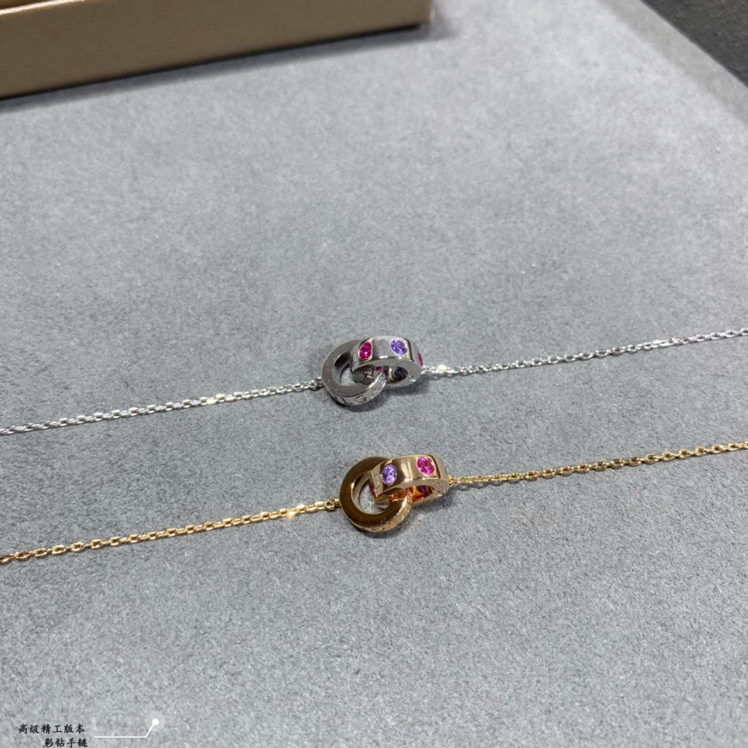 Bv1g*ai Colored D1am0nd Bracelet