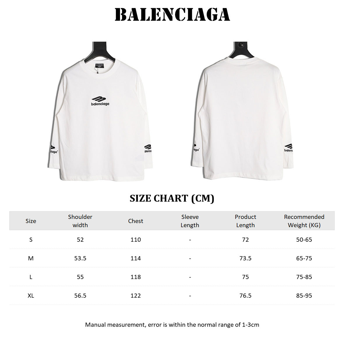 Ba1en*iaga 25Fw Long-sleeved T-shirt