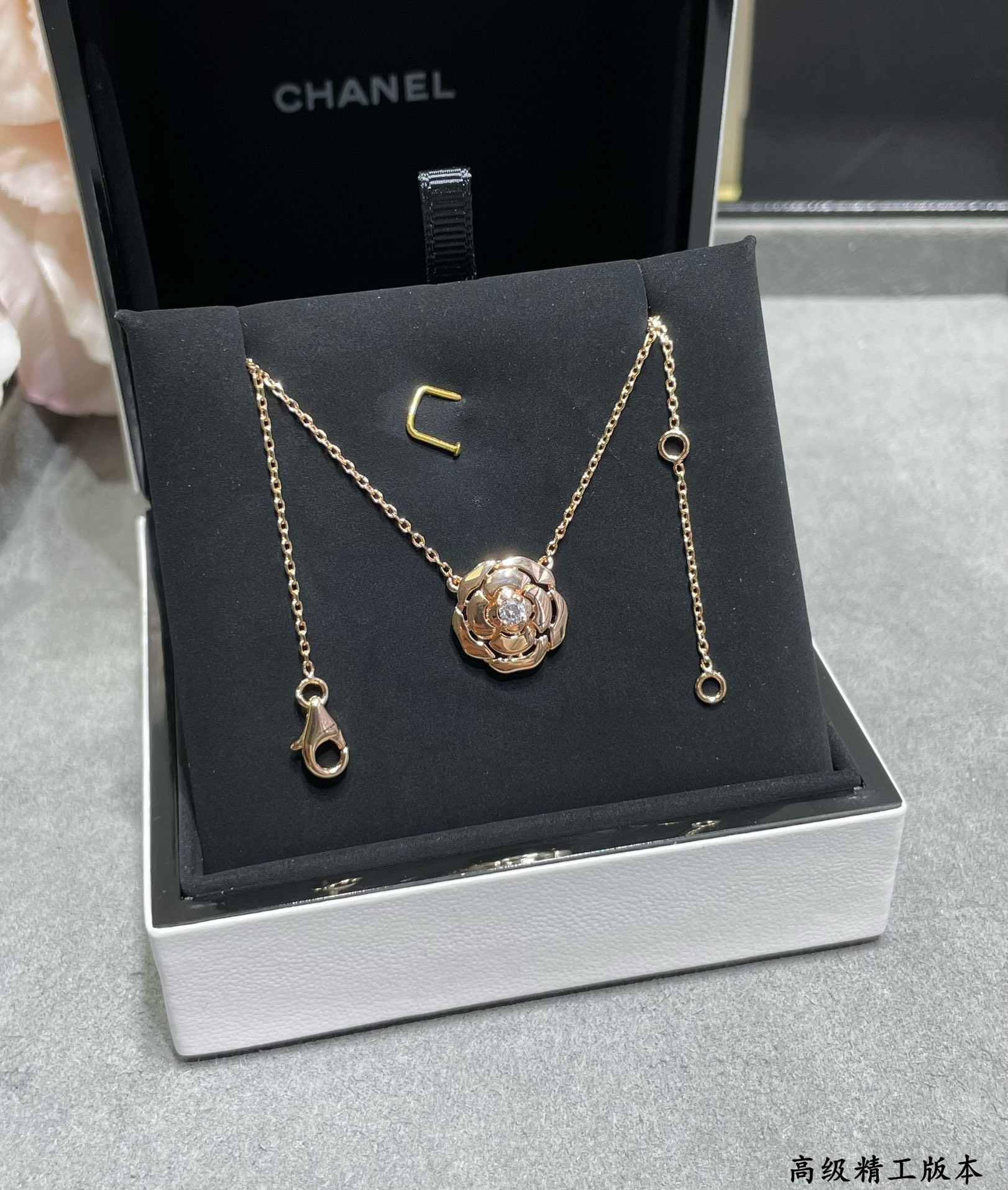 Ch**el Camellia japonica Necklace