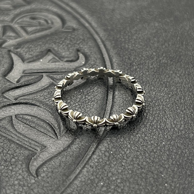 Ch*0me He**ts Distressed Full Cross Ring