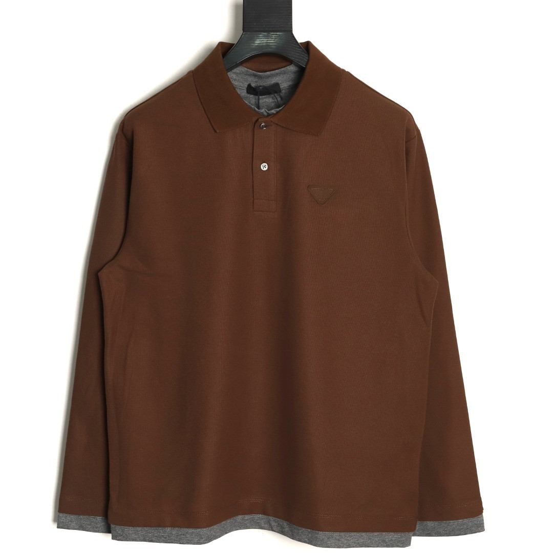 Pra*a Long-sleeved Polo Shirt