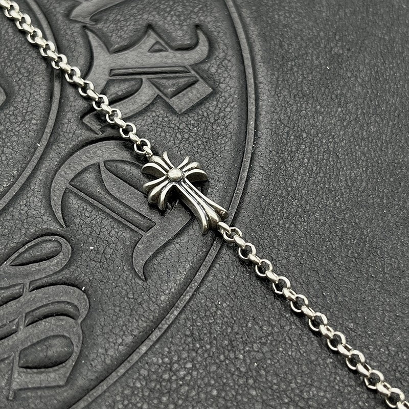 Ch*0me He**ts Cross Bracelet