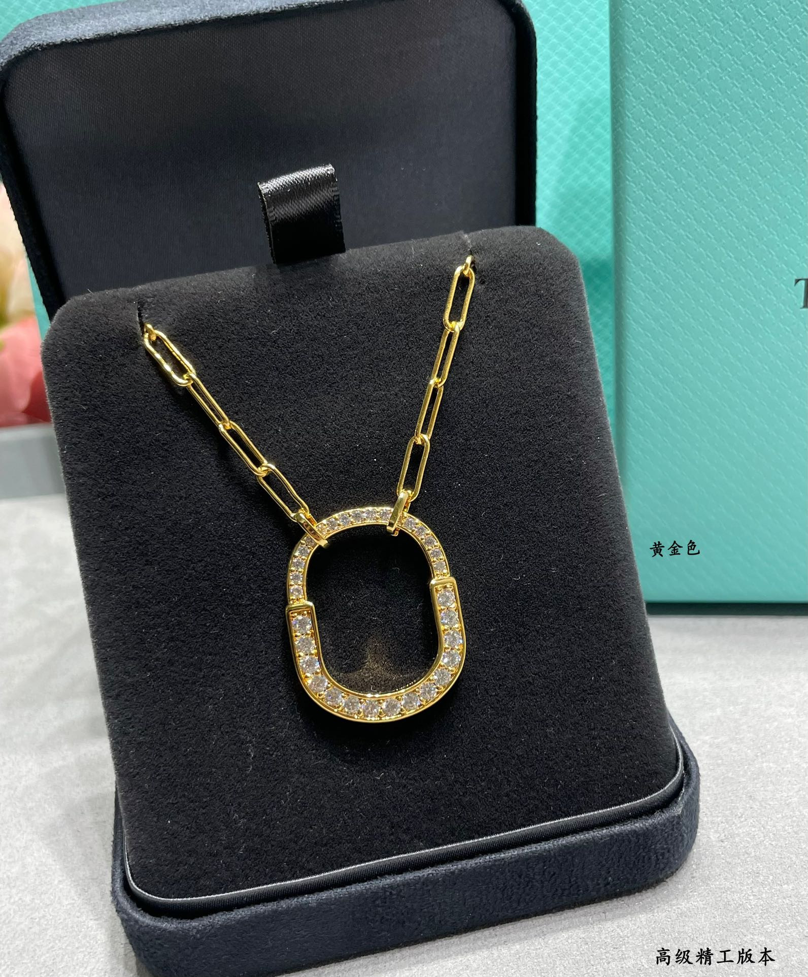 t*f*ny & co. full D1am0nd lock necklace