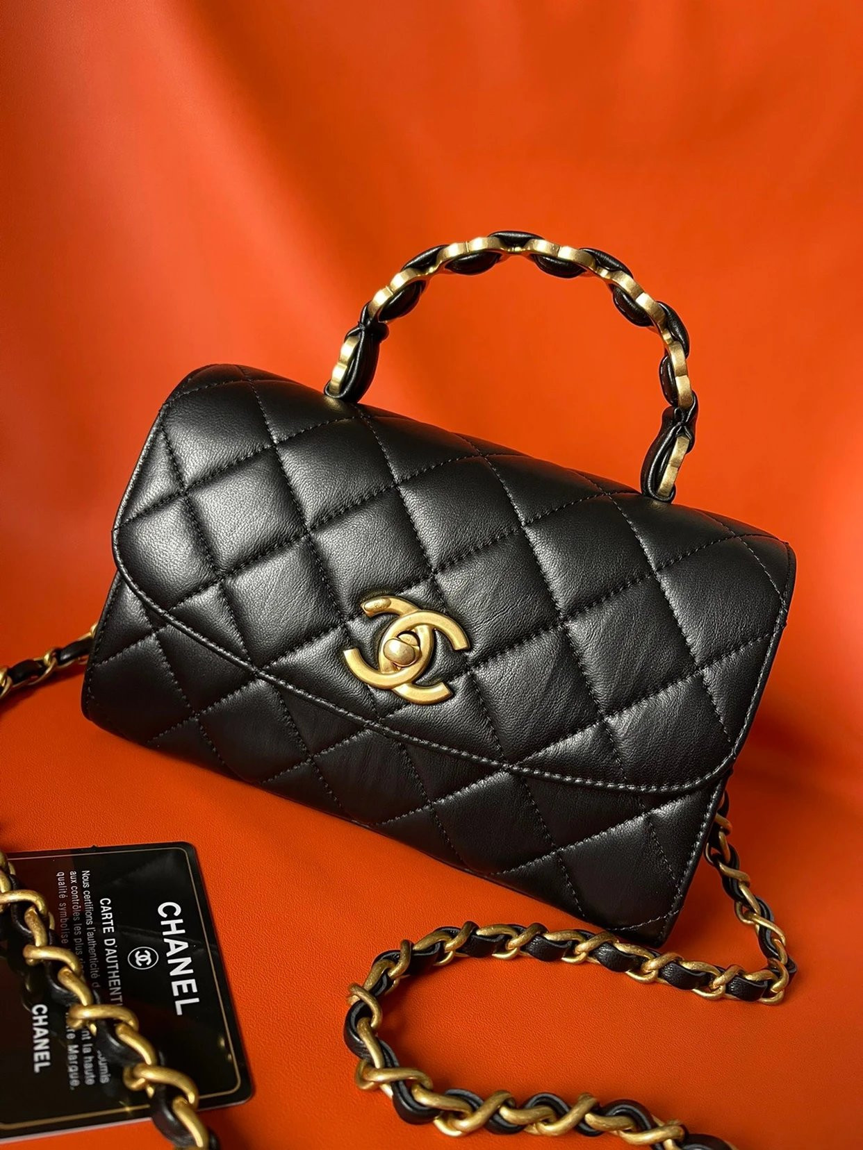 Ch**el MINI FLAP BAG 19.5CM
