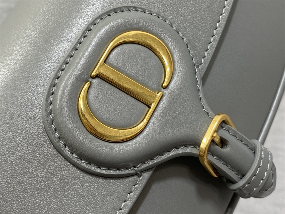 D10r BOBBY EAST-WEST BAG Latte Box Calfskin Grey