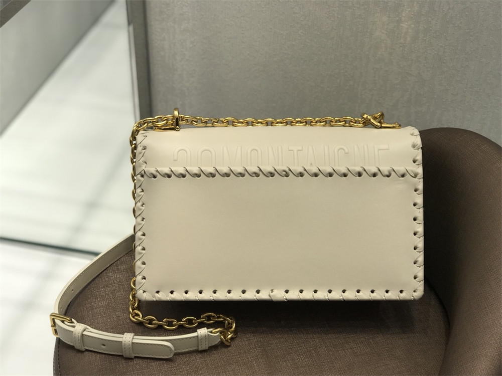 D10r 30 MONTAIGNE CHAIN BAG WHITE