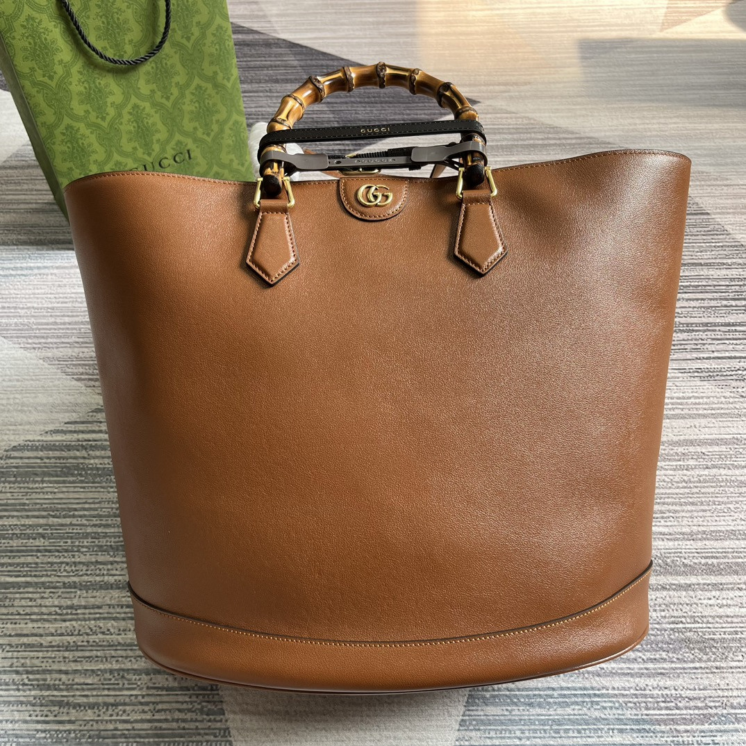 Gvc*1 DIANA LARGE TOTE BAG Brown 40W x 34H x 21D CM